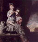 Sir Joshua Reynolds The Countess Spencer with her Daughter Georgina oil painting